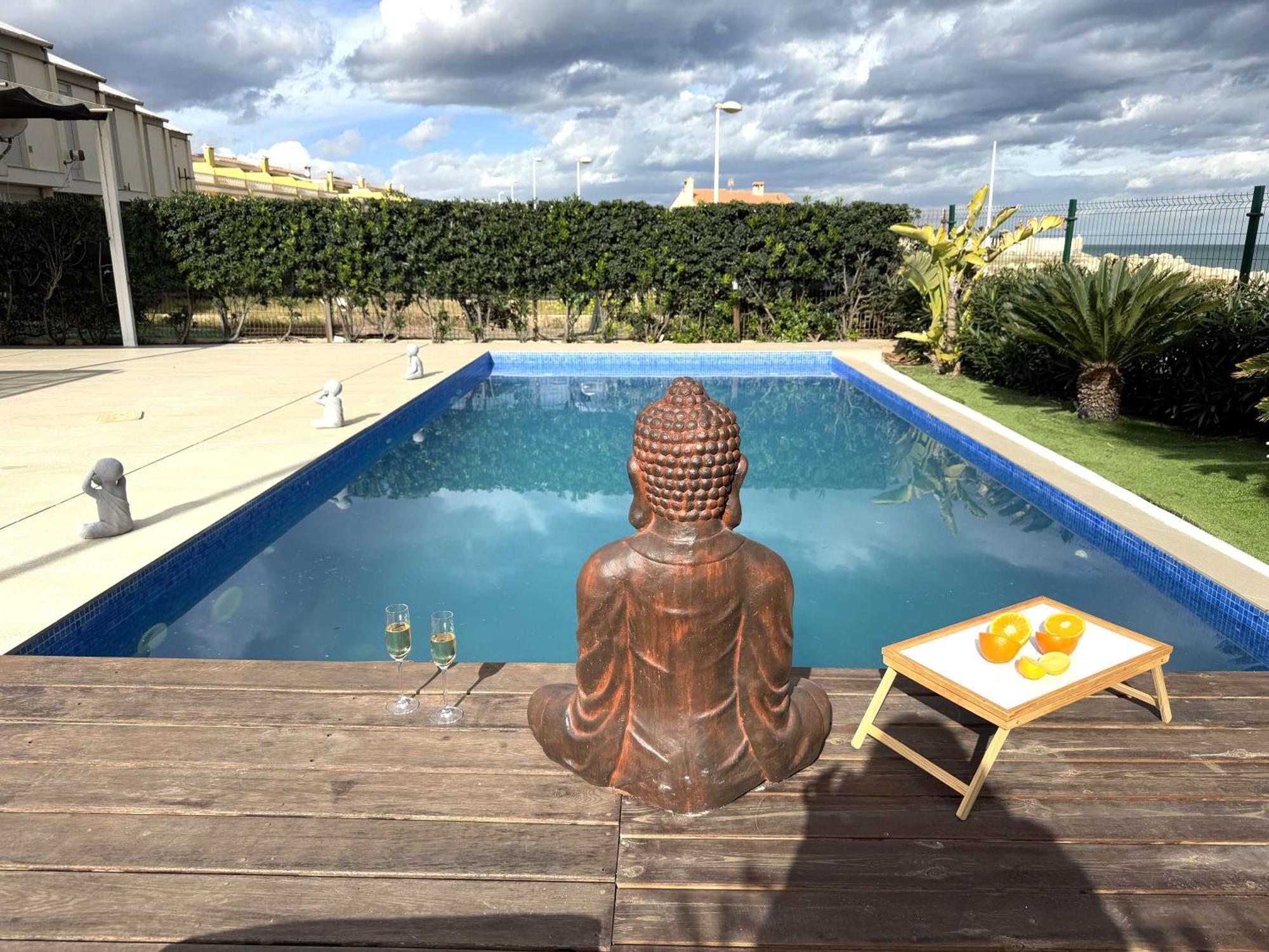 Casa Del Mar, Piscina Privada Frente Al Mar Villa Cullera Kültér fotó